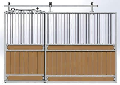 Various styles of horse stables showcasing design options.