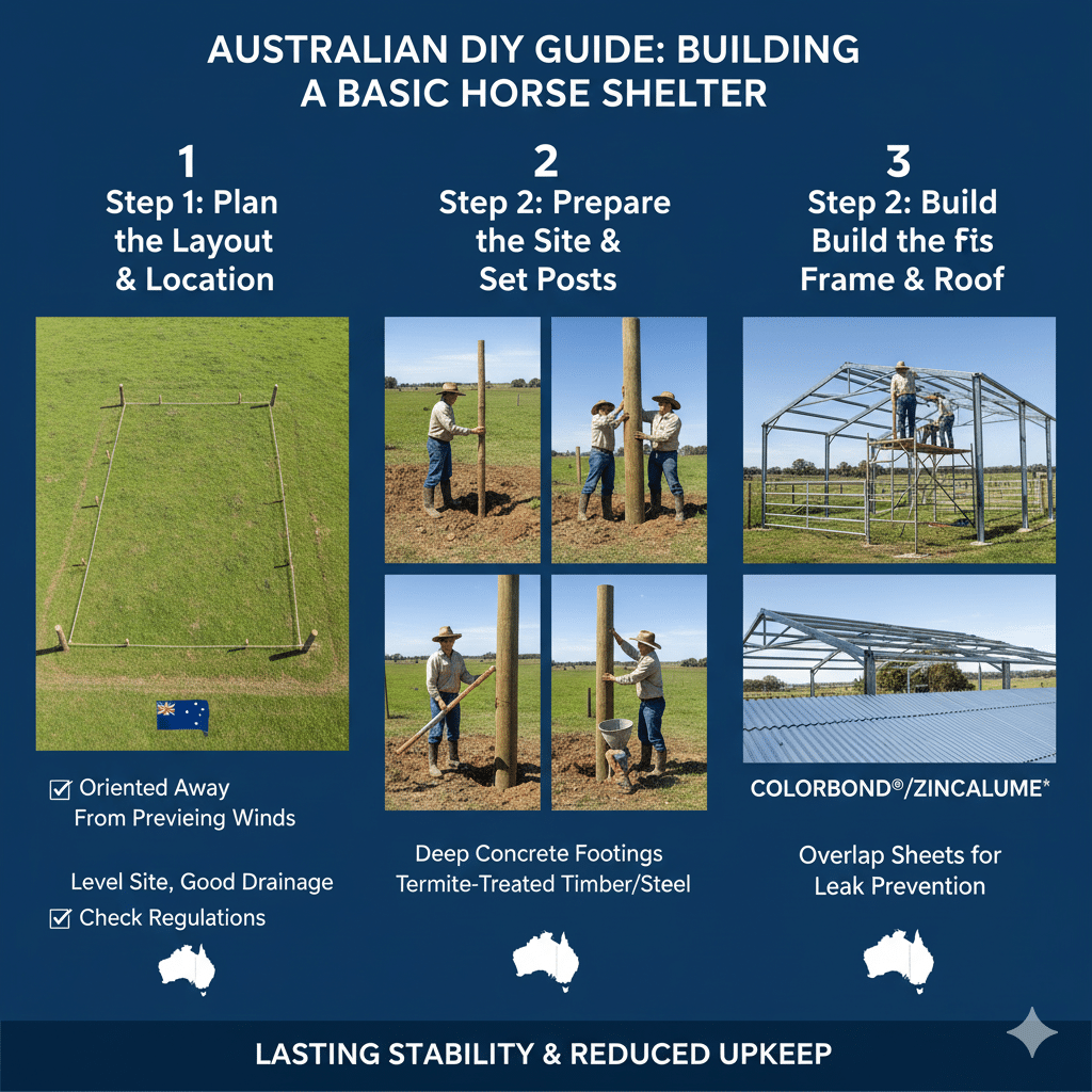 How to Build a Basic Horse Shelter An Australian DIY Guide