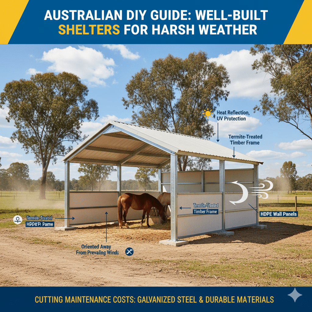 How to Build a Basic Horse Shelter An Australian DIY Guide