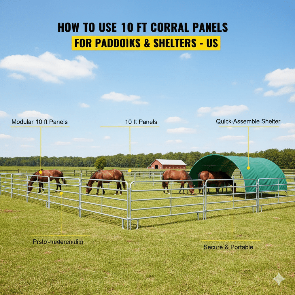 How to Use 10 ft Corral Panels for Paddocks and Shelters in the US