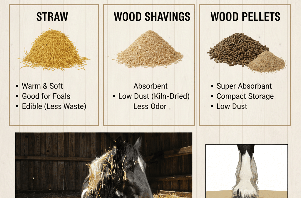A Guide to Horse Stable Bedding: Comparing Straw, Shavings & Pellets