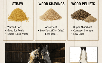 A Guide to Horse Stable Bedding: Comparing Straw, Shavings & Pellets