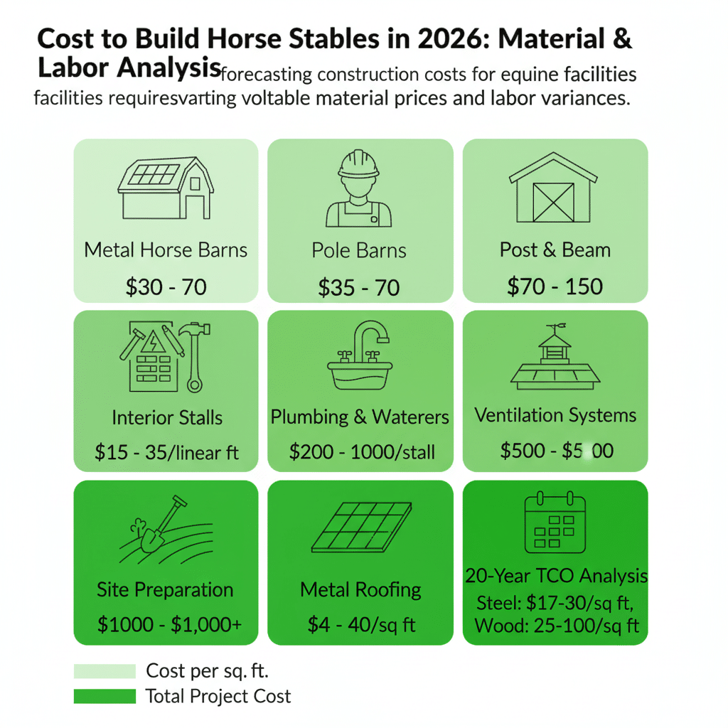 Cost to Build Horse Stables in 2026