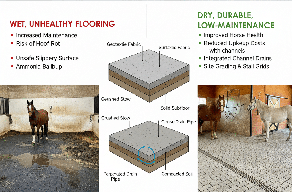 Designing Proper Drainage for Your Horse Stable Flooring
