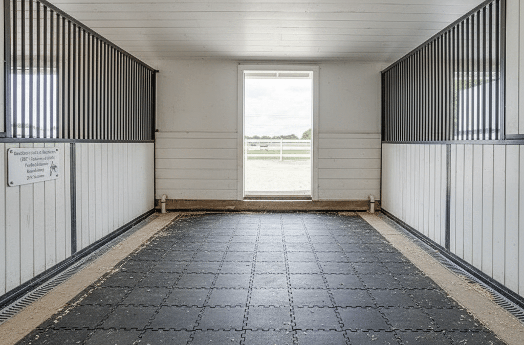 Normes allemandes relatives aux revêtements de sol et aux systèmes de drainage pour écuries