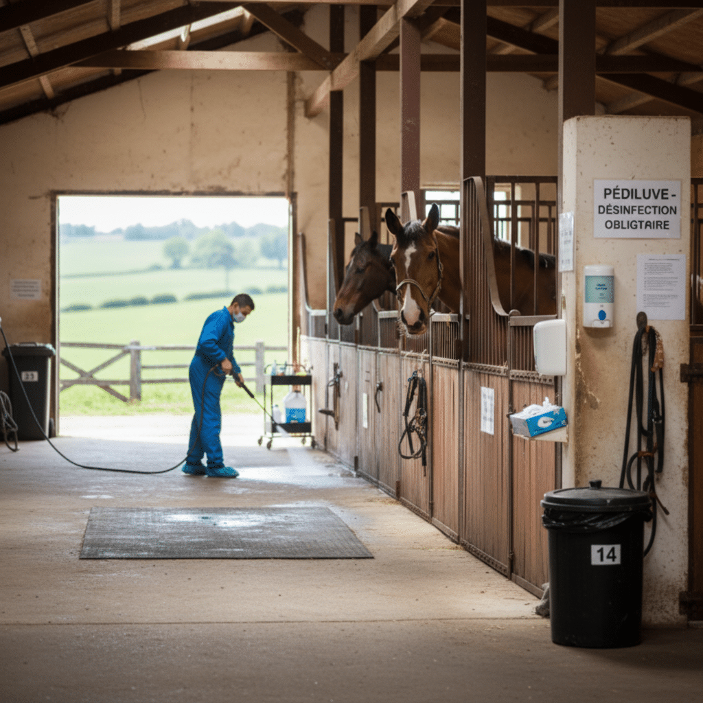 Implementing Horse Stable Biosecurity Measures in France