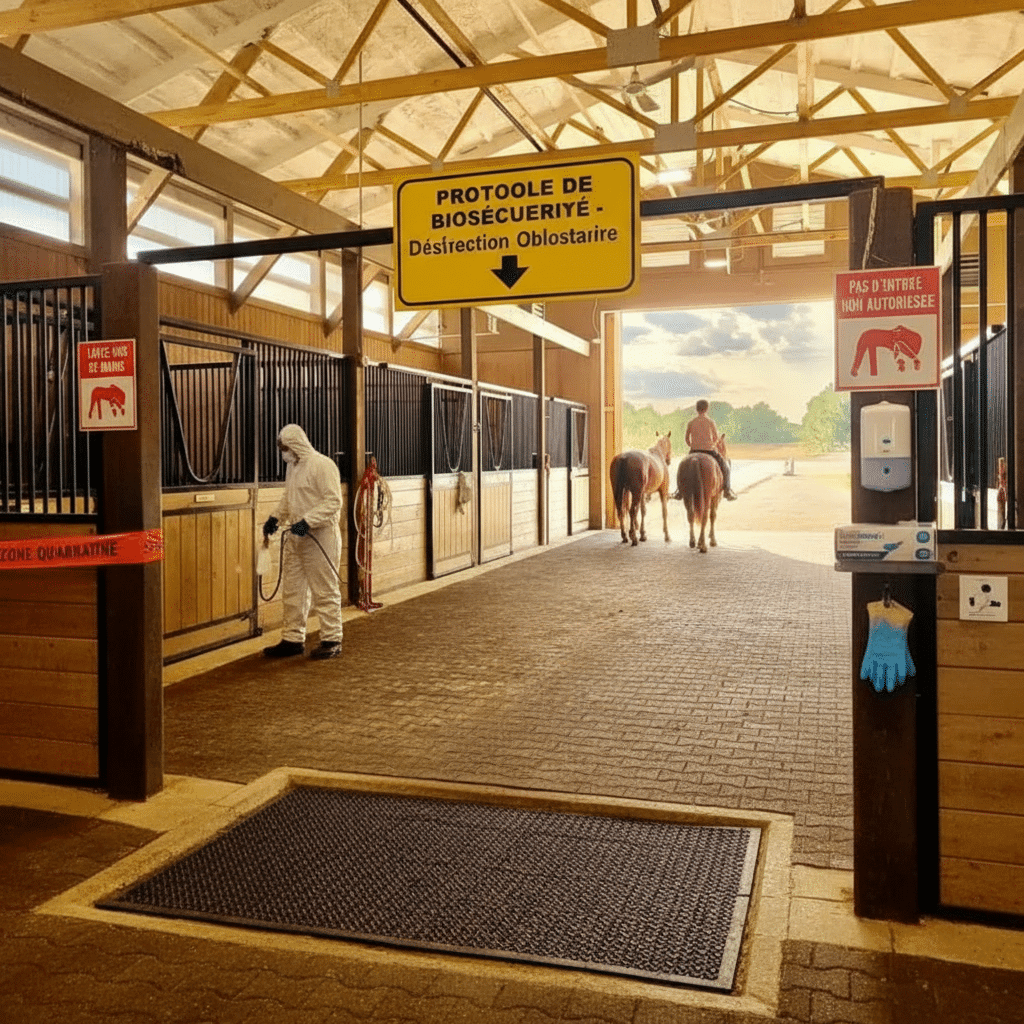Implementing Horse Stable Biosecurity Measures in France
