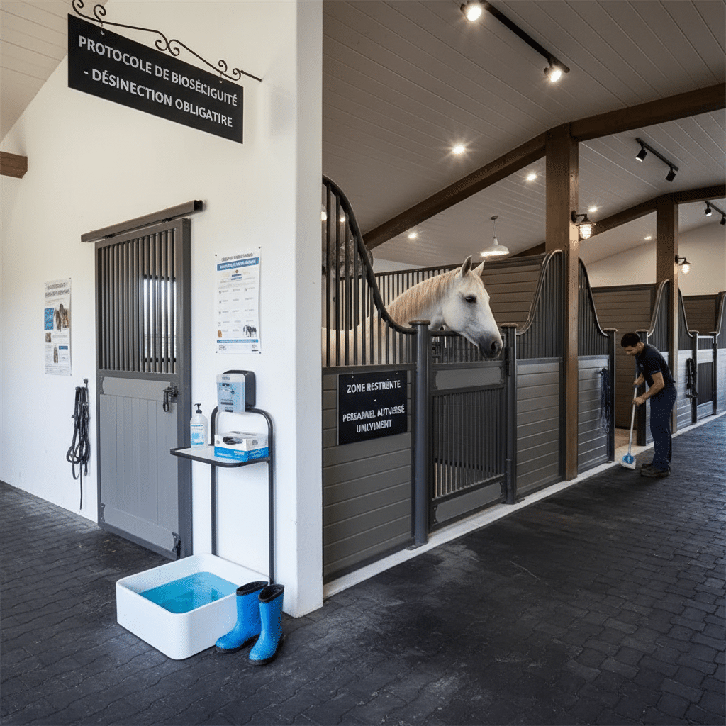 Implementing Horse Stable Biosecurity Measures in France
