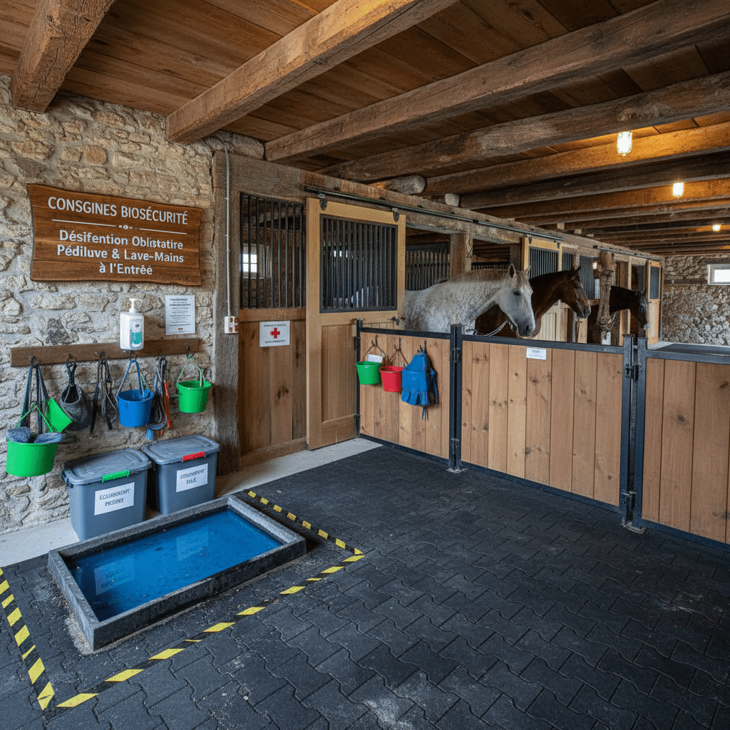 Implementing Horse Stable Biosecurity Measures in France