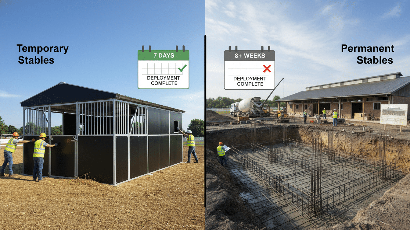 Temporary vs. Permanent Stables Choosing the Right Solution