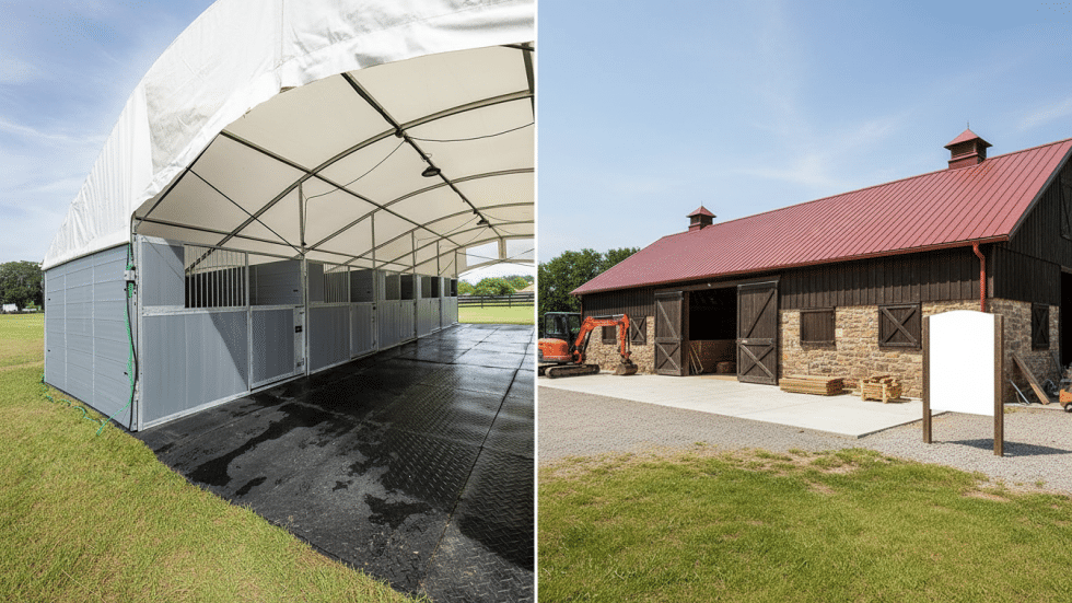 Temporary vs. Permanent Stables: Choosing the Right Solution