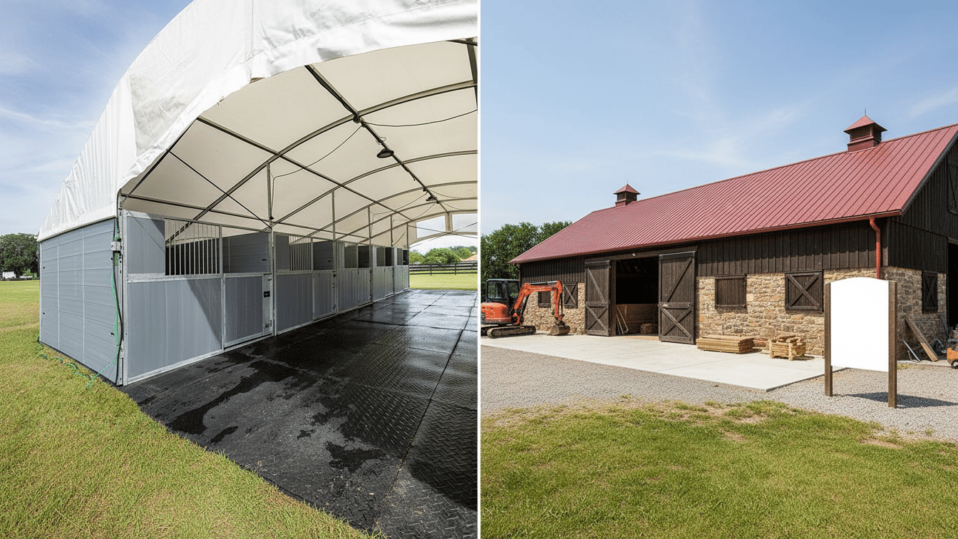 Temporary vs. Permanent Stables Choosing the Right Solution
