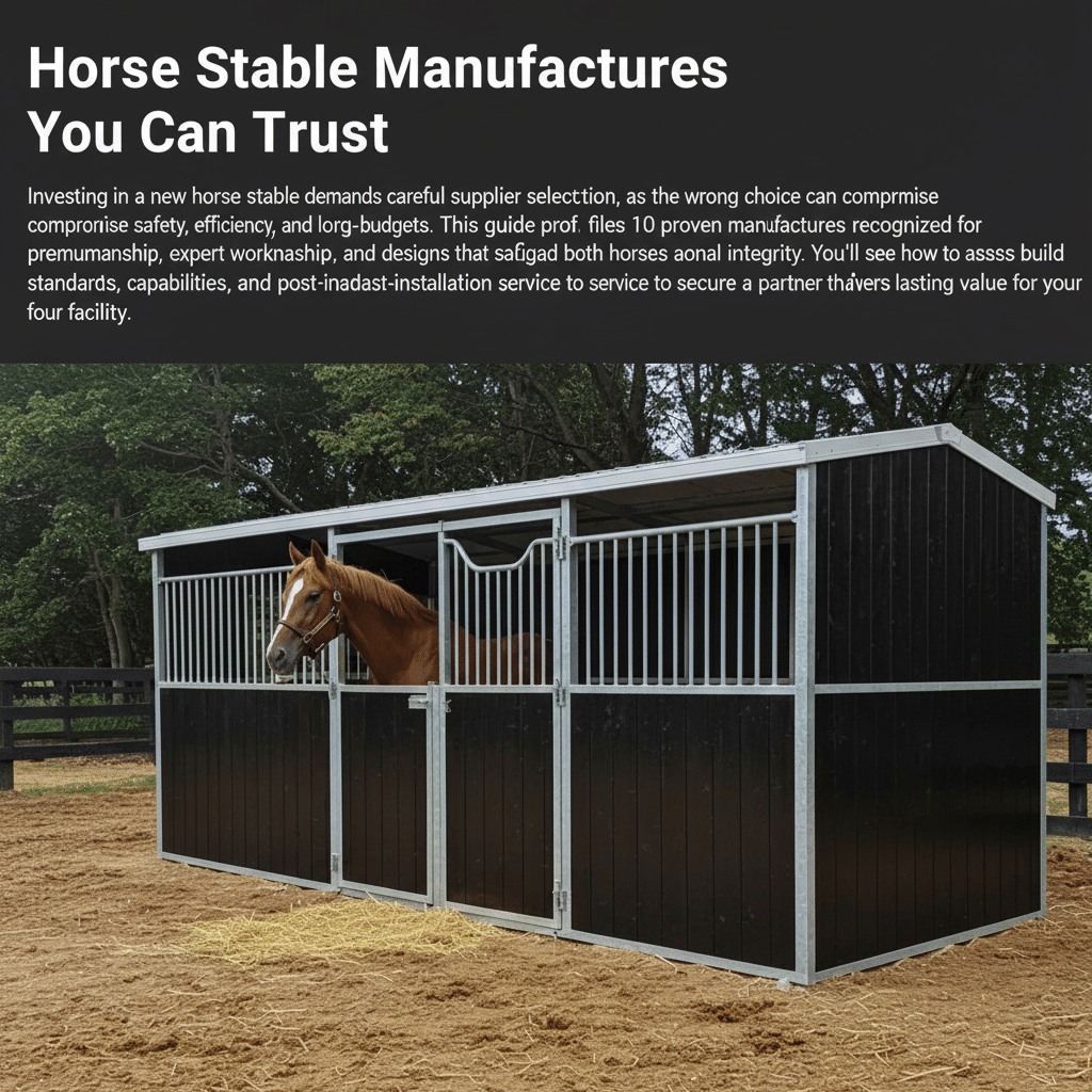 Top 10 Horse Stable Manufacturers You Can Trust