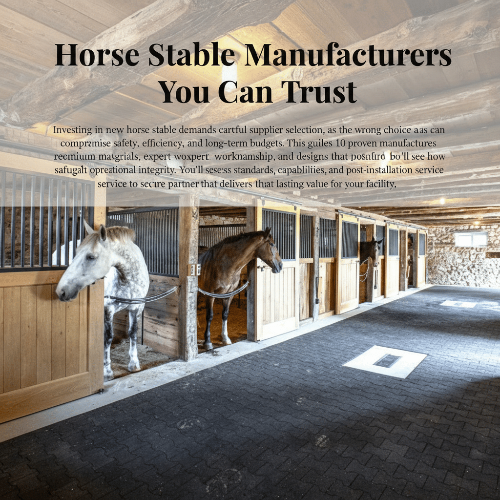 Top 10 Horse Stable Manufacturers You Can Trust