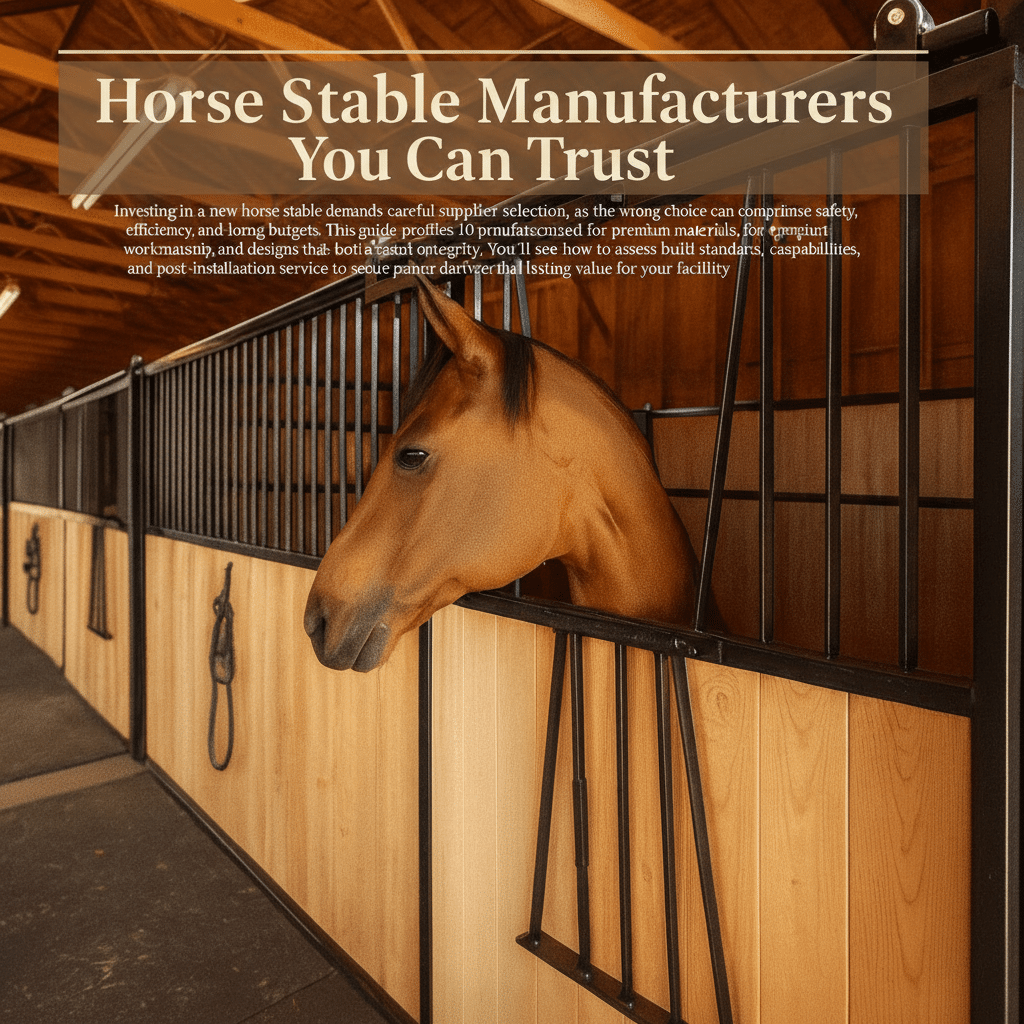 Top 10 Horse Stable Manufacturers You Can Trust