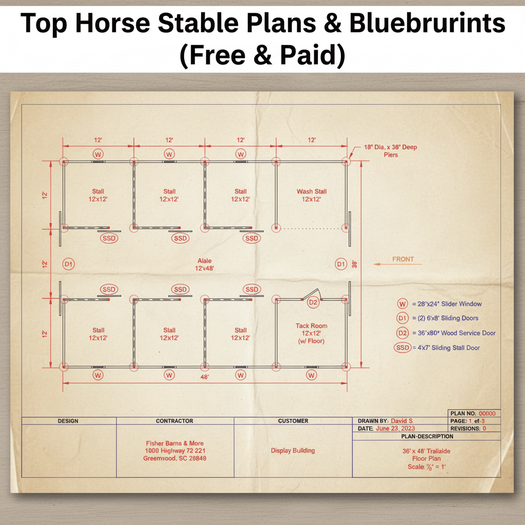 Top 10 Horse Stable Plans & Blueprints