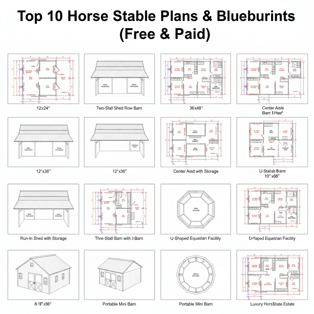 Top 10 Horse Stable Plans & Blueprints