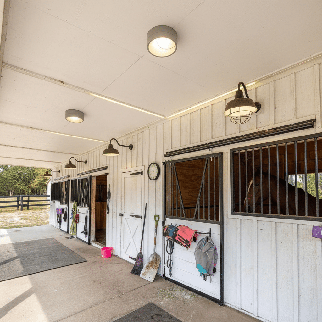 Top 10 Lighting Fixtures for a Safe & Bright Horse Stable