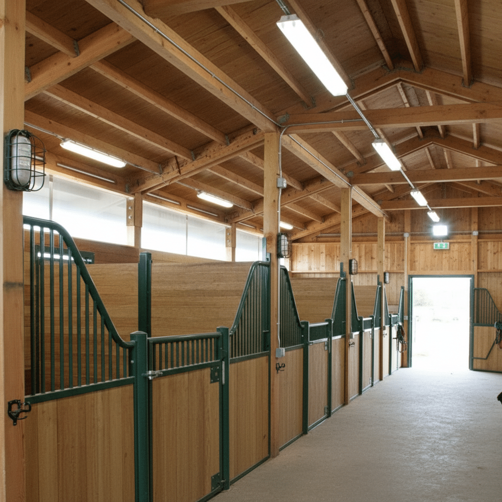 energy-efficient lighting for horse stables