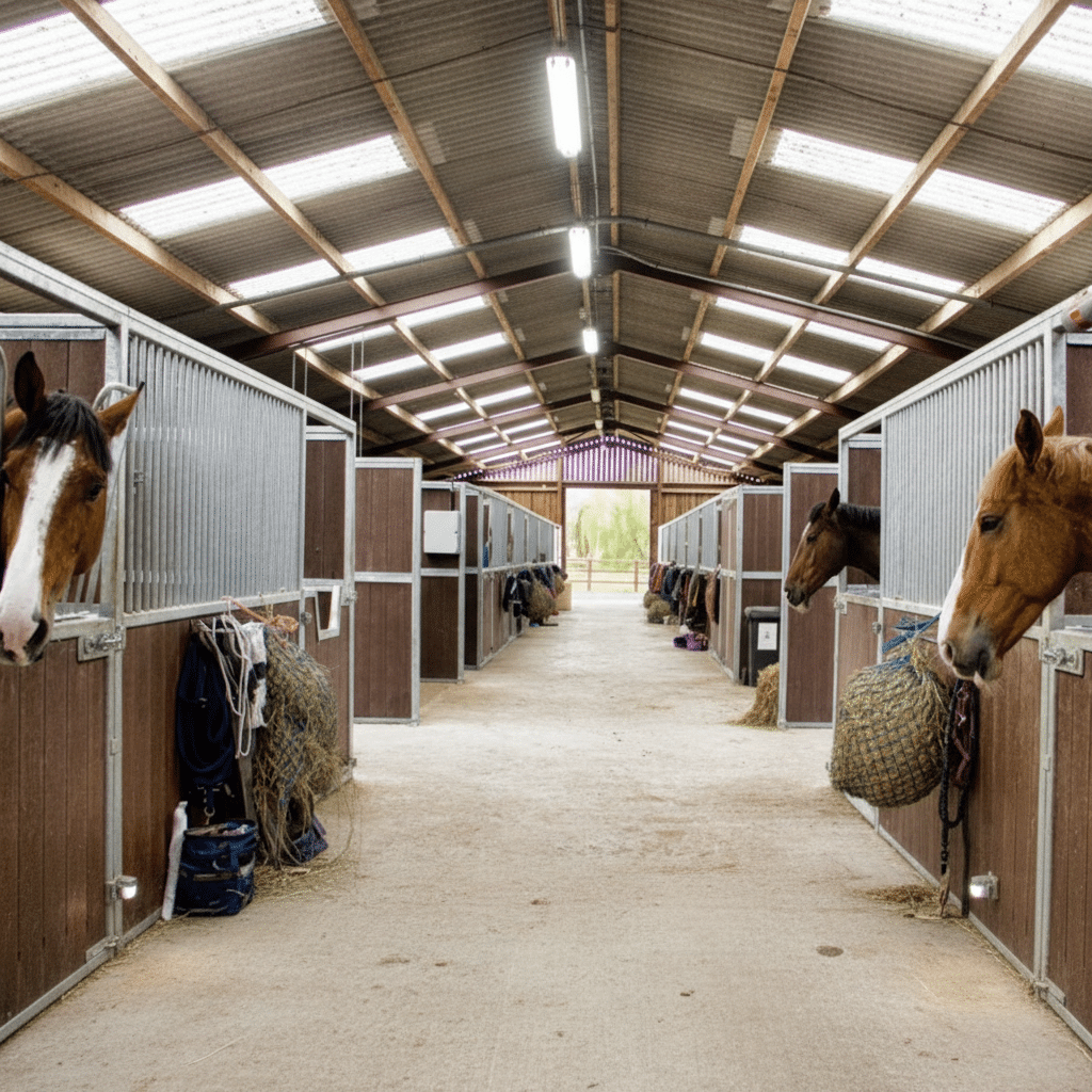 energy-efficient lighting for horse stables
