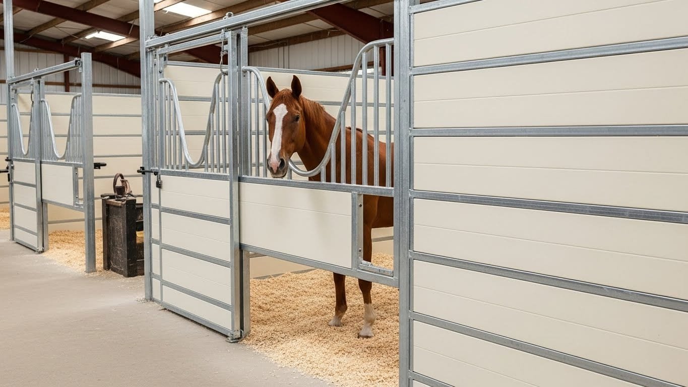 HDPE Plastic Infill horse stalls