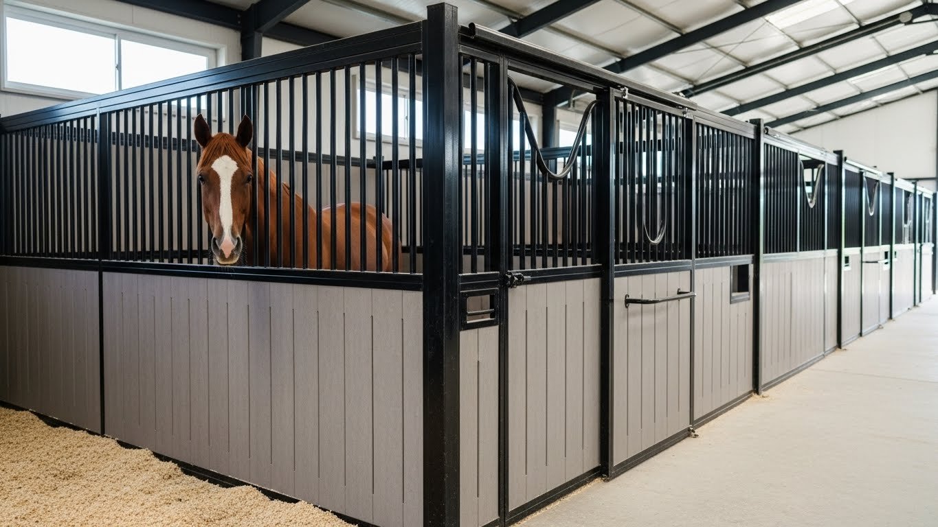 HDPE Plastic Infill horse stalls