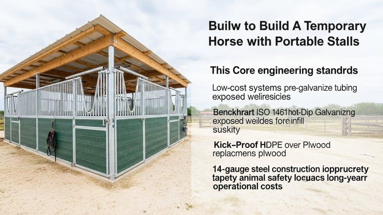 How to Build a Temporary Horse Barn with Portable Stalls