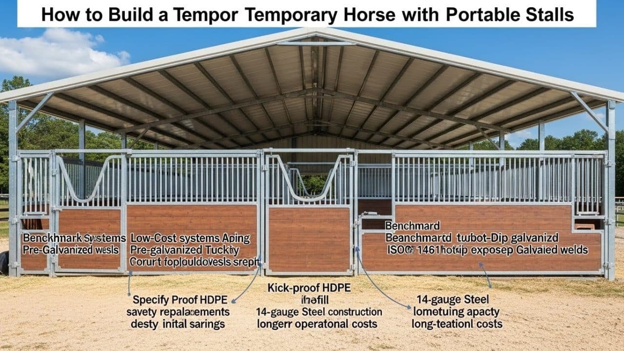 How to Build a Temporary Horse Barn with Portable Stalls