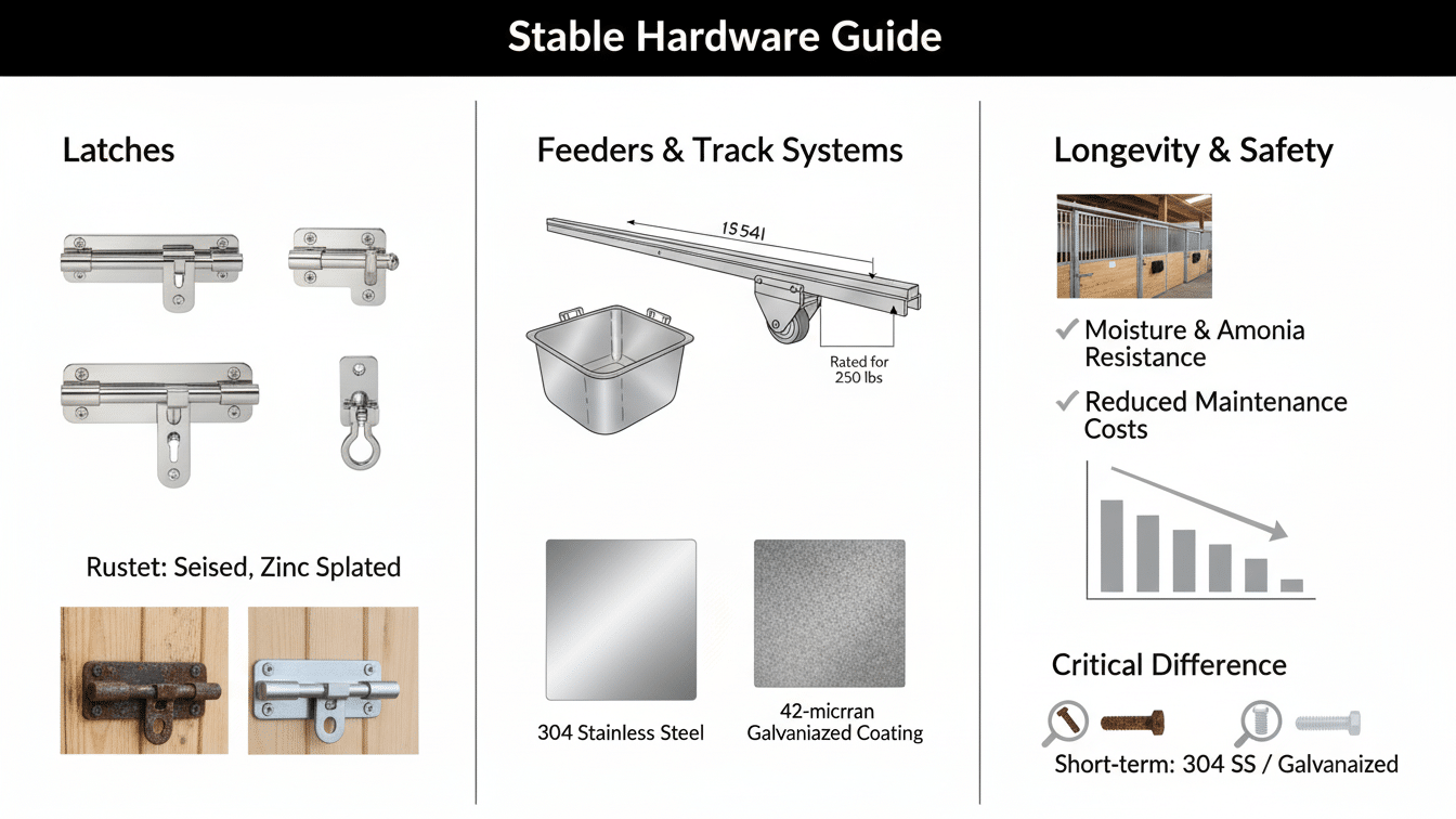 Stable Hardware Guide Latches, Feeders & Track Systems