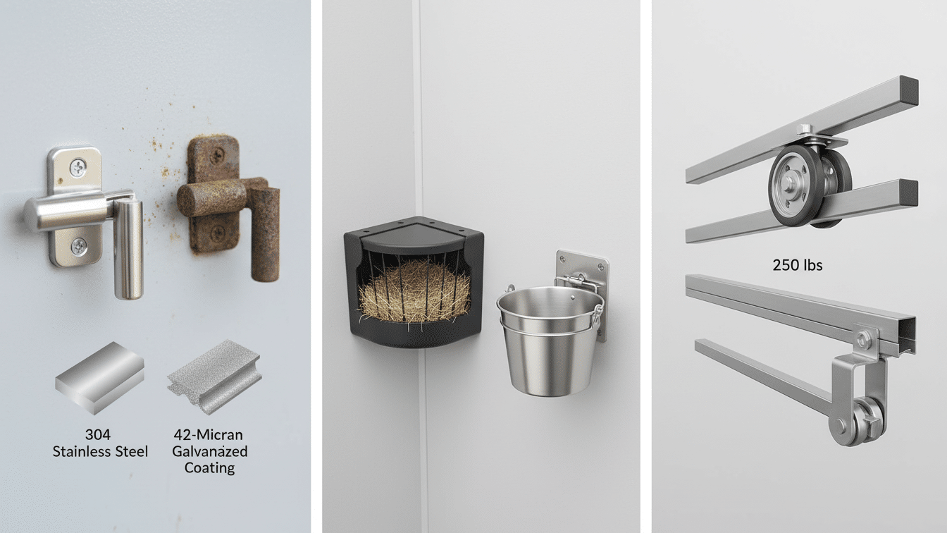 Stable Hardware Guide Latches, Feeders & Track Systems