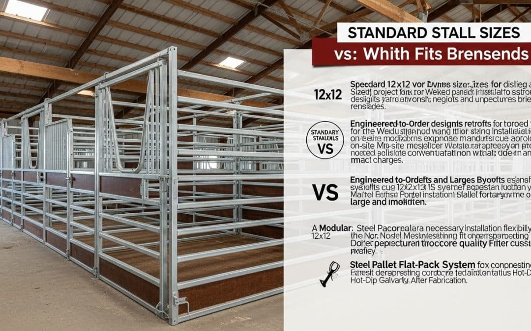 Taille standard des stalles 12×12 ou taille des stalles sur mesure : Qu'est-ce qui convient à votre étable ?