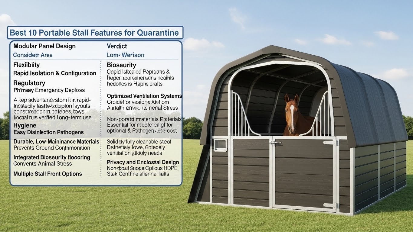 The Best 10 Portable Stalls Features for Quarantine Safety - DB Stable