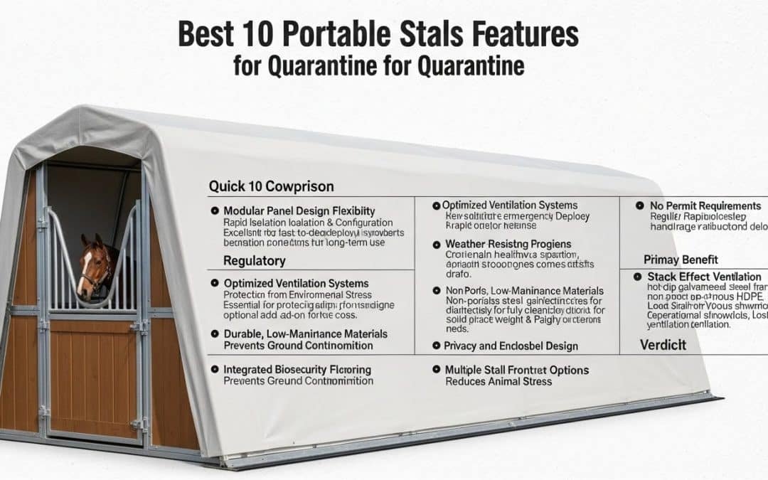 Les 10 meilleures caractéristiques des stalles portables pour la sécurité en quarantaine