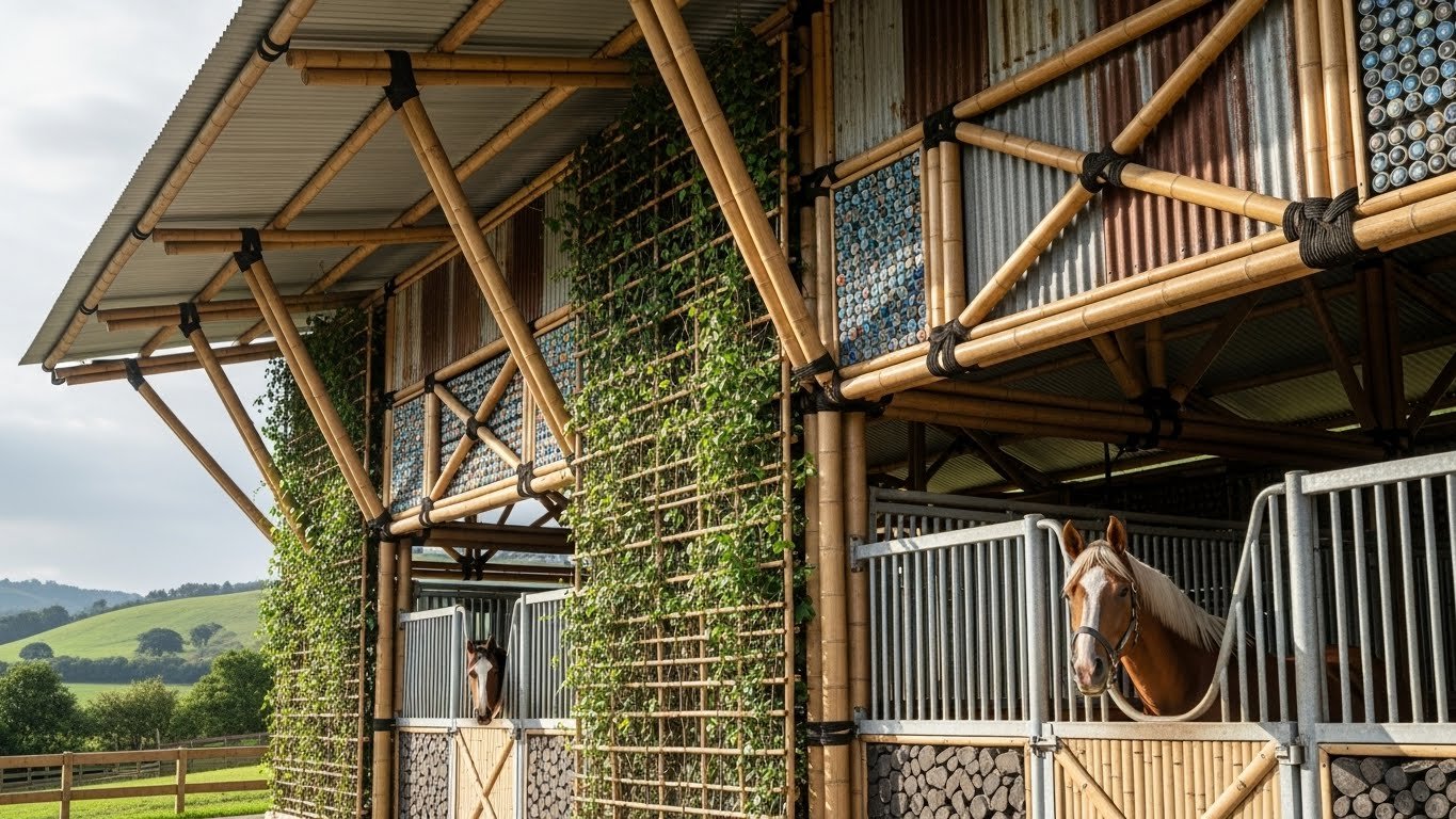 The Rise of Green horse Stables Bamboo and [Recycled Materials] (4)