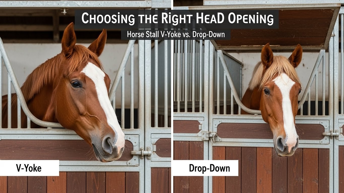 horse stall V-Yoke vs. Drop-Down Choosing the Right (5)