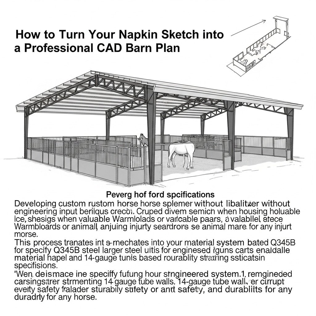 How to Turn Your Napkin Sketch into a Professional CAD Barn Plan