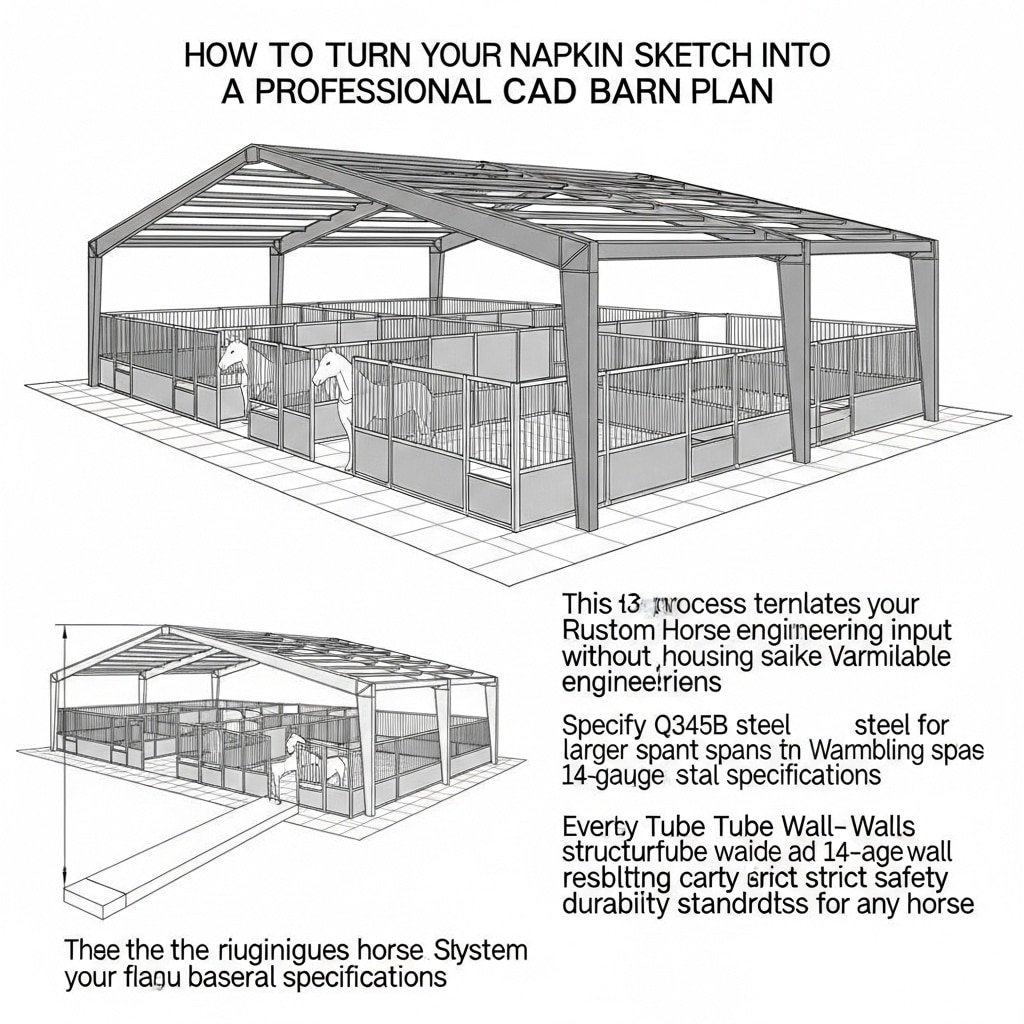 How to Turn Your Napkin Sketch into a Professional CAD Barn Plan
