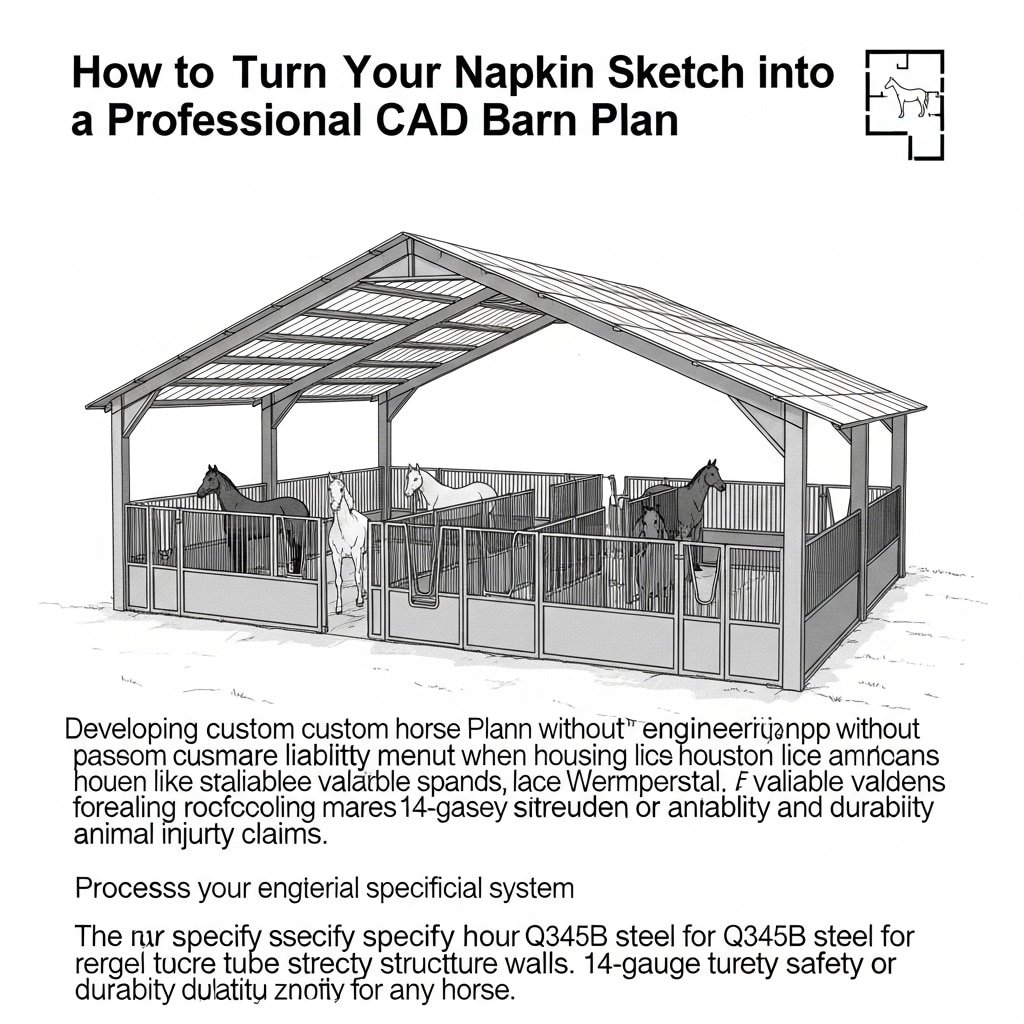 How to Turn Your Napkin Sketch into a Professional CAD Barn Plan