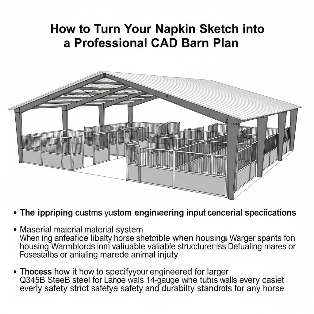 How to Turn Your Napkin Sketch into a Professional CAD Barn Plan