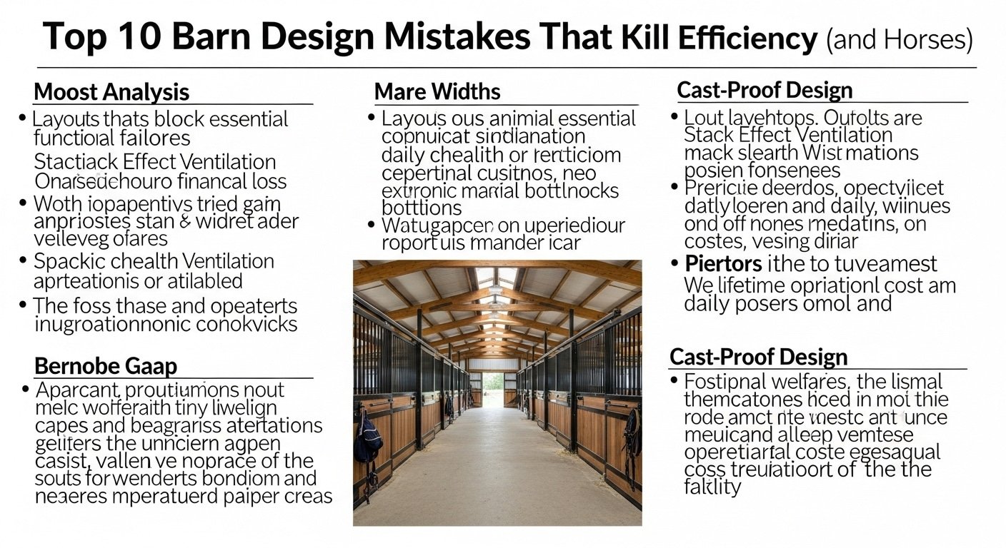 Top 10 Barn Design Mistakes That Kill Efficiency (and Horses)