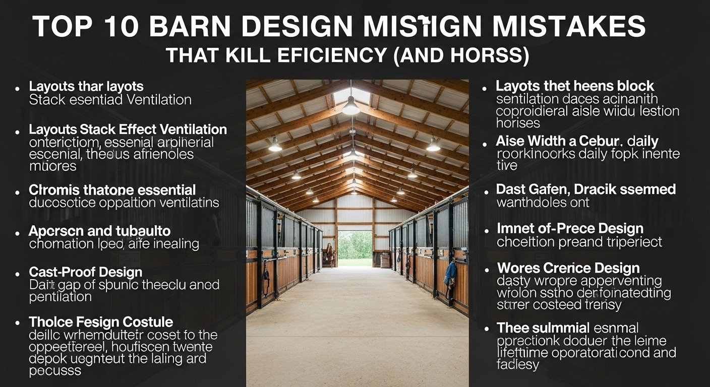 Top 10 Barn Design Mistakes That Kill Efficiency (and Horses)