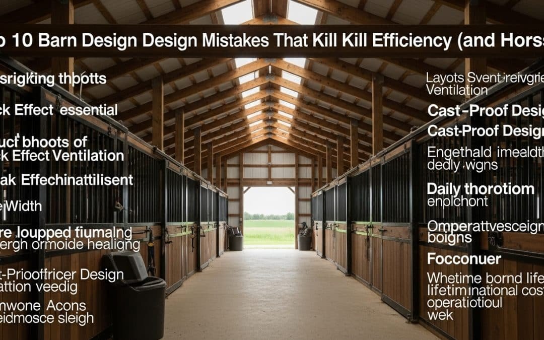 Les 10 principales erreurs de conception des bâtiments d'élevage qui nuisent à l'efficacité (et aux chevaux)