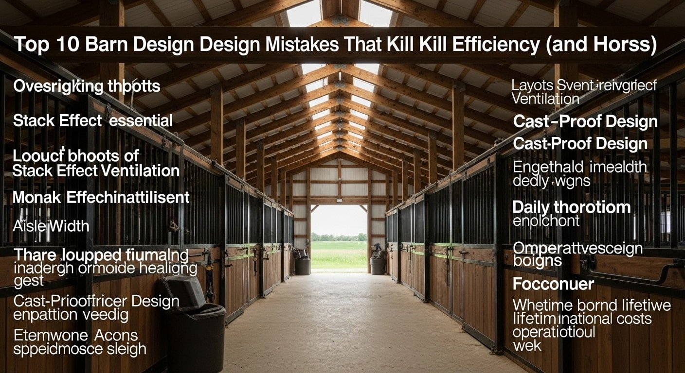Top 10 Barn Design Mistakes That Kill Efficiency (and Horses)