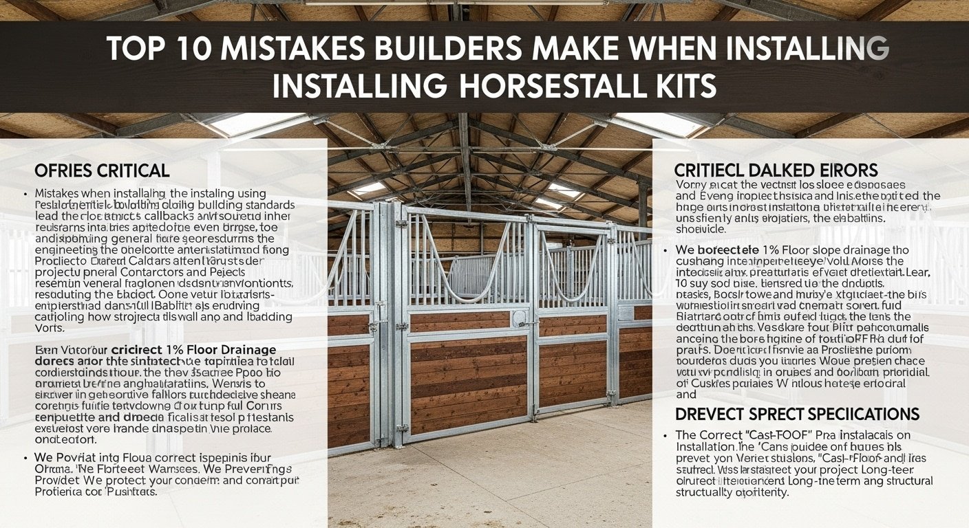 Les 10 principales erreurs commises par les constructeurs lors de l'installation de boxes pour chevaux