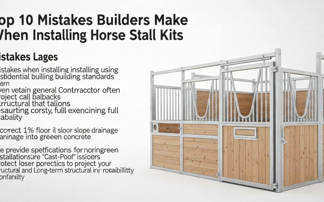 Top 10 Mistakes Builders Make When Installing Horse Stall Kits