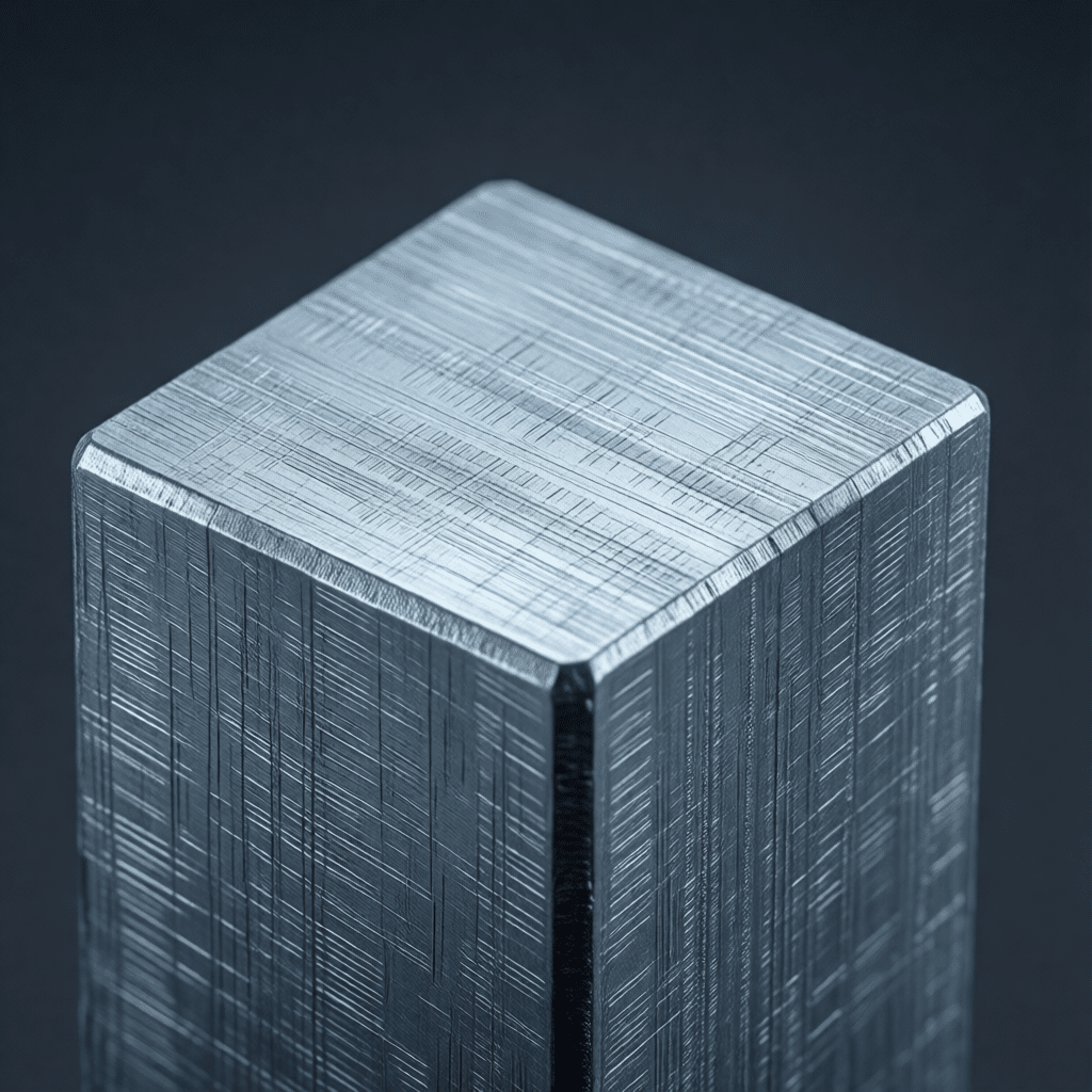 A close-up of a galvanized steel square post with a textured surface, commonly used in horse stable equipment such as stalls and panels.