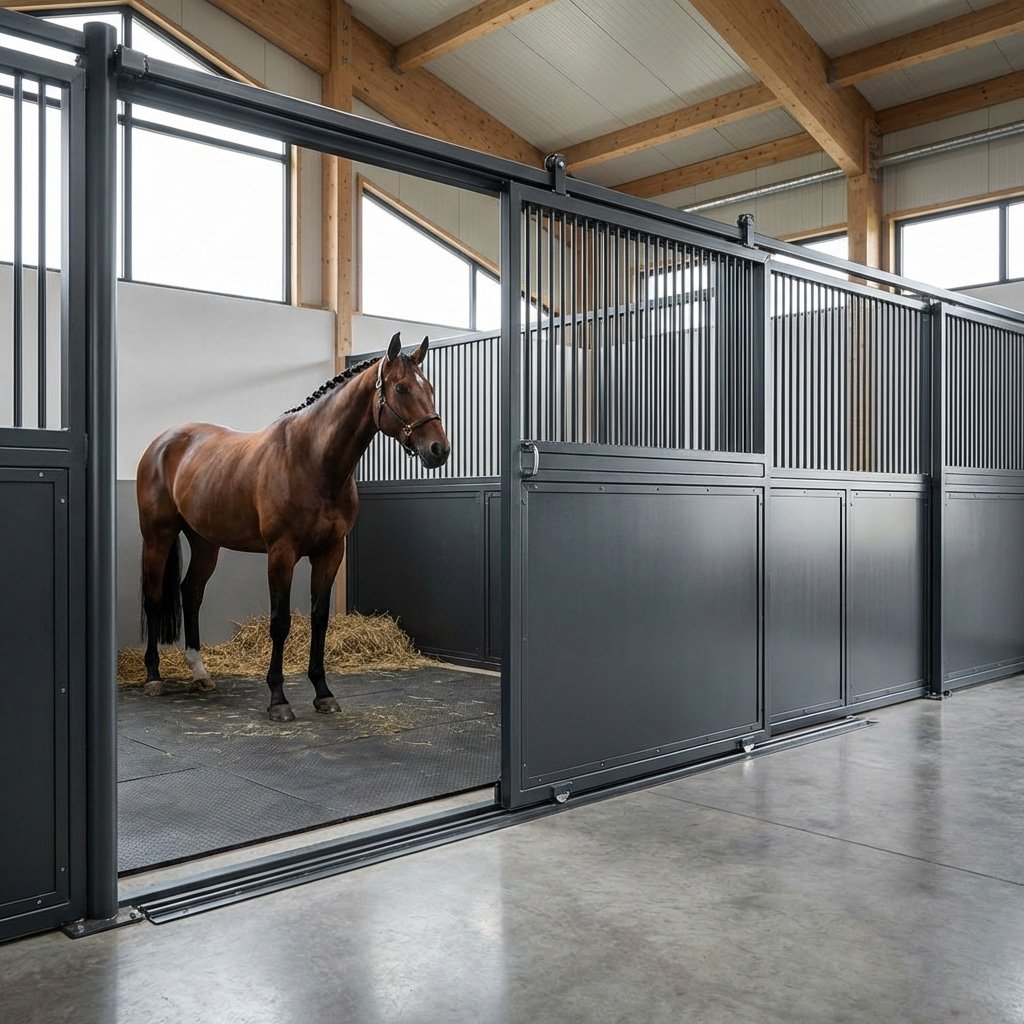 Installing Stay Rollers on Concrete Floors for Sliding Horse Stables