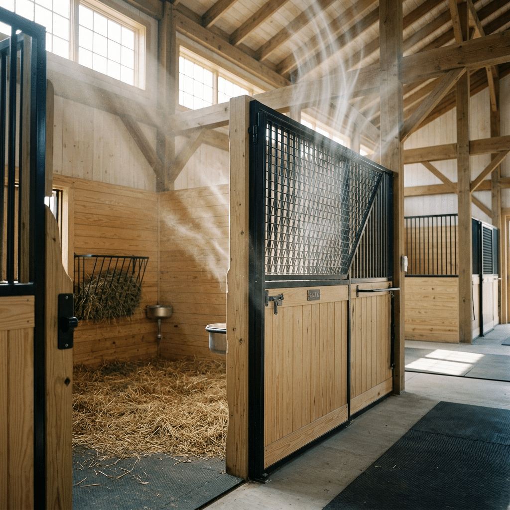 Foaling Stall Base Plate Protection Against Ammonia Corrosion